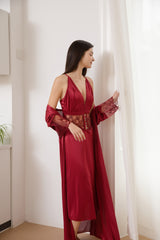 Flourish Gown Set 3602 - Maroon