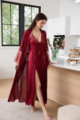 Flourish Gown Set 3905 - Maroon