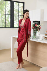 Flourish Gown Set 4101 - Maroon