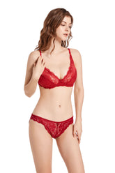 Lovely Lace Non Padded Bra Set