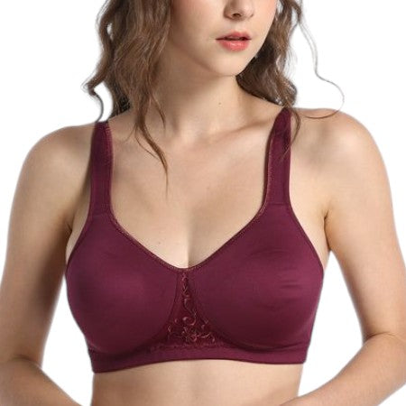 FL-305 Minimizer Bra - Plum - Flourish Nightwear & Undergarments