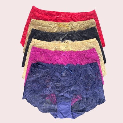 High-waist Full Lace Brief Panty - Flourish Nightwear & Undergarments