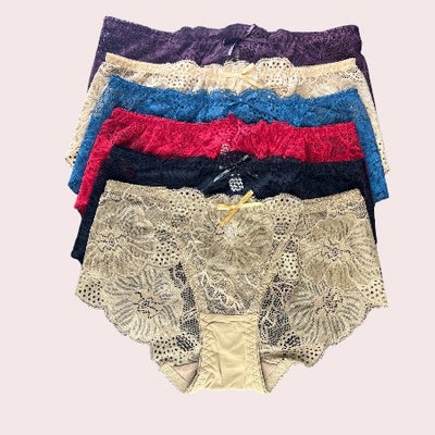 Low-waist Full Lace Brief Panty - Flourish Nightwear & Undergarments