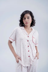 Cotton 2 Pcs PJ Set - Light Pink