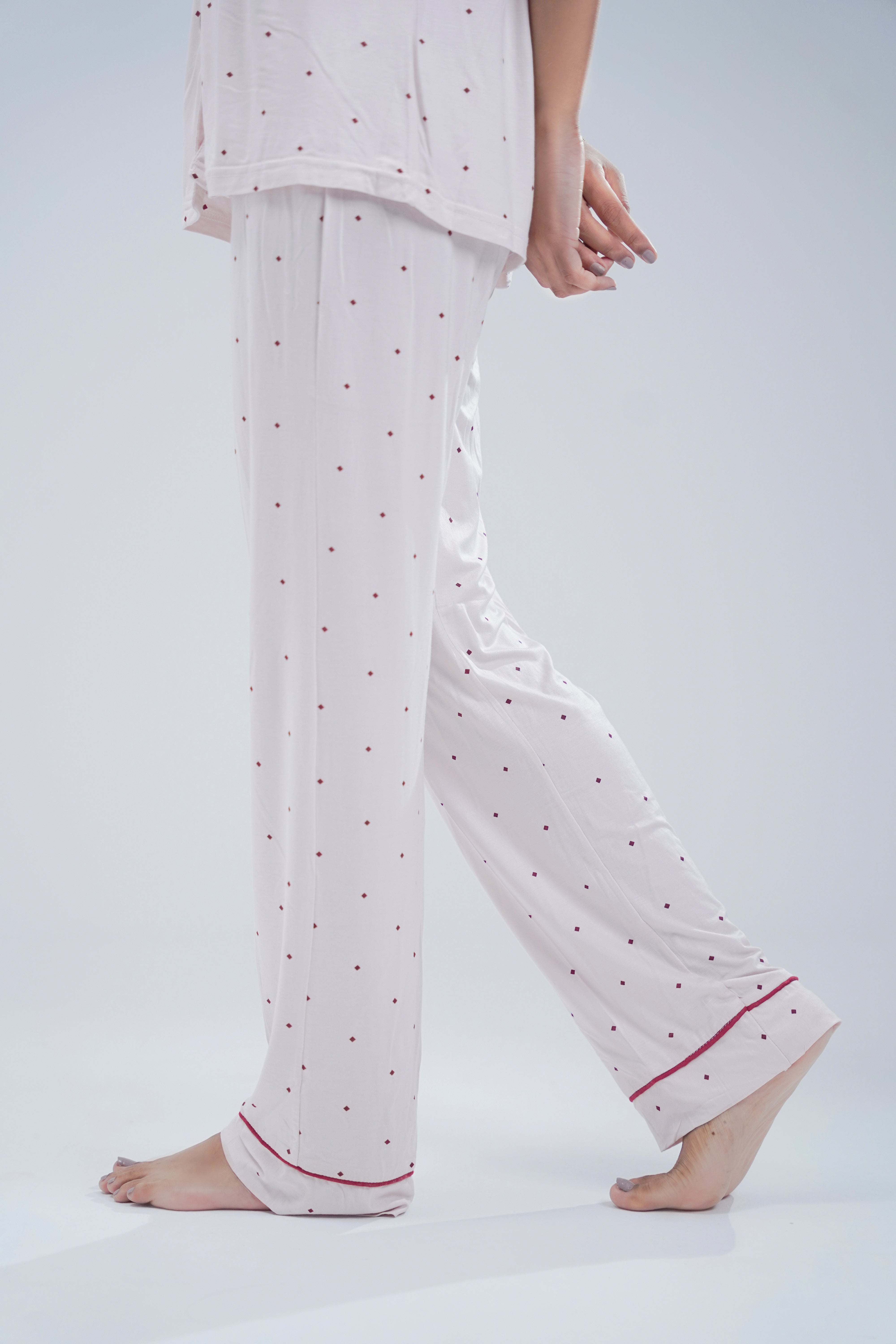 Cotton 2 Pcs PJ Set - Light Pink
