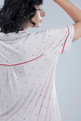 Cotton 2 Pcs PJ Set - Light Pink