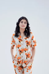 Cotton 2 Pcs PJ Set - Orange