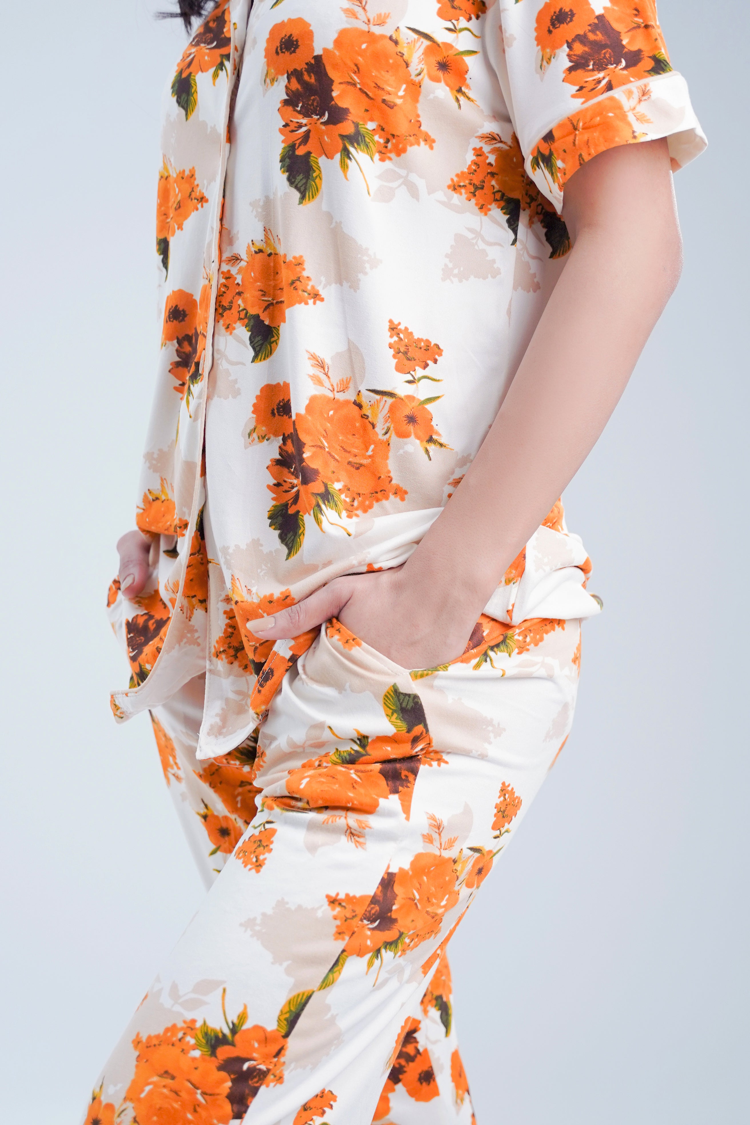 Cotton 2 Pcs PJ Set - Orange
