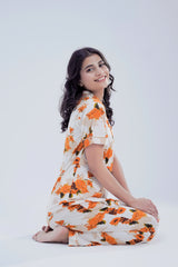 Cotton 2 Pcs PJ Set - Orange